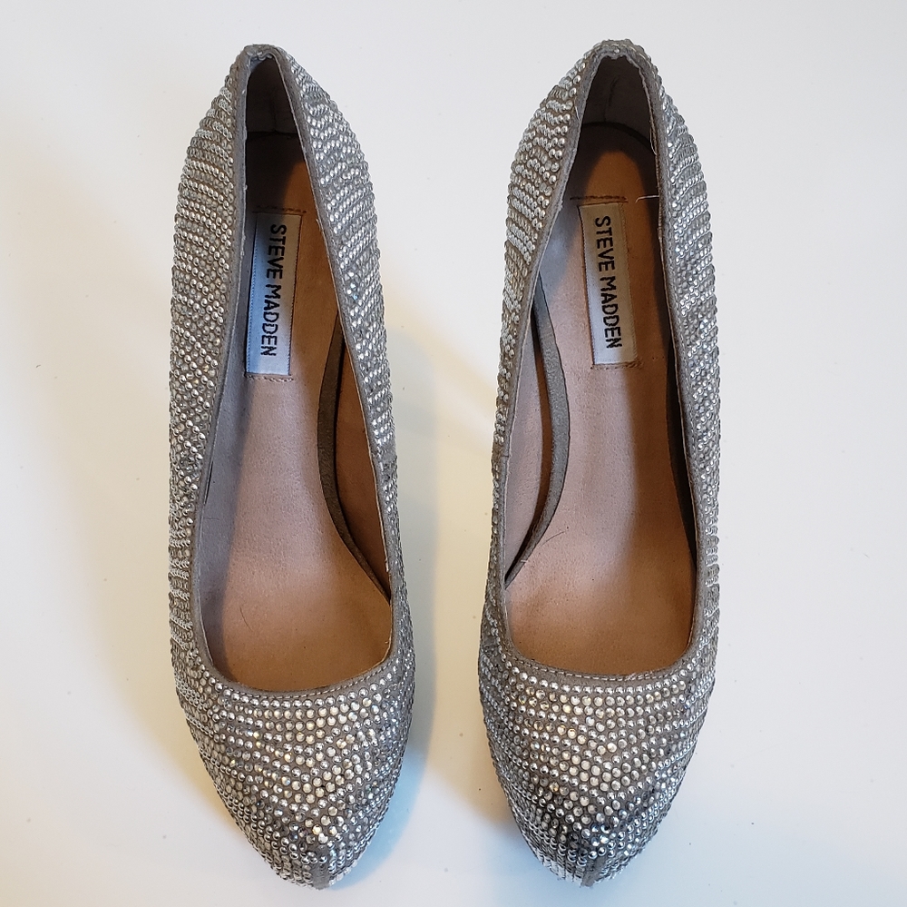 Steve Madden Rhinestone Platform Heels - Picture 3 of 8